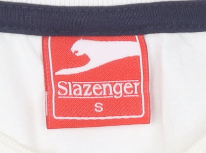 Slazenger Men's White S T-Shirt, Short Sleeve, Crew Neck