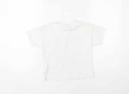 Disney Girls White Minnie Mouse Sequin T-Shirt, Size 6-7 Years