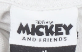 Disney Girls White Minnie Mouse Sequin T-Shirt, Size 6-7 Years