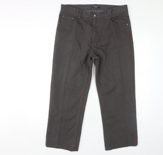 Maine New England Men's Grey Straight Jeans, Size 34