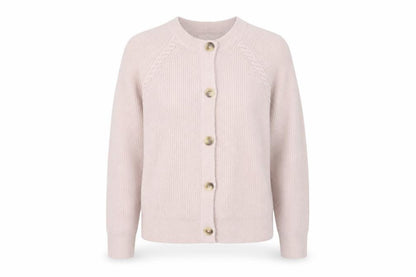 Womens UK Size 10 Mauvette Beige Cardigan Jumper