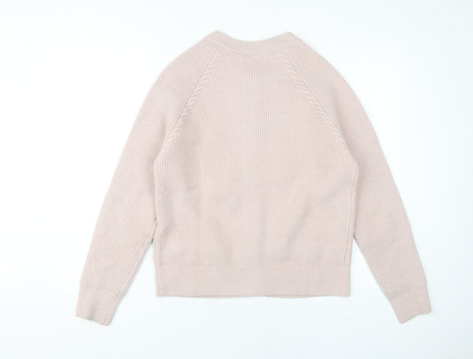 Womens UK Size 10 Mauvette Beige Cardigan Jumper