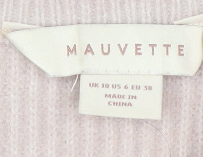 Womens UK Size 10 Mauvette Beige Cardigan Jumper