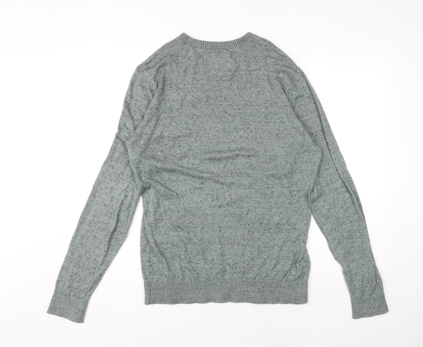 Hollister Men's Grey Pullover Jumper M - Logo Accent