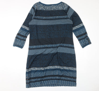 White Stuff Women Blue Geometric Dress Size 12