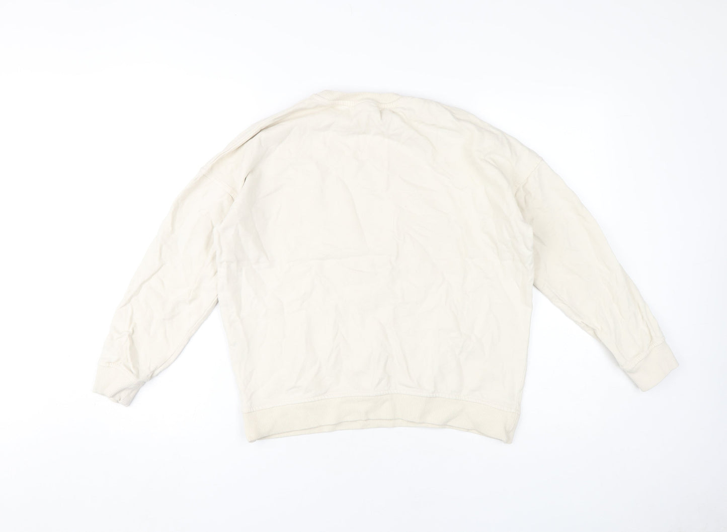 Womens UK Size 10 Disney Ivory 1/4 Zip Sweatshirt