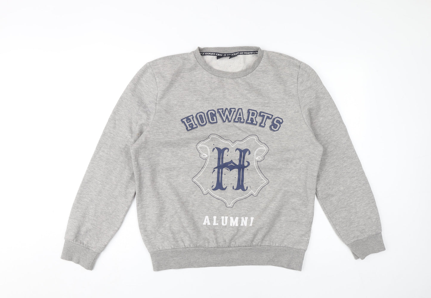 Unisex Adults UK Size M Harry Potter Grey 1/4 Zip Sweatshirt