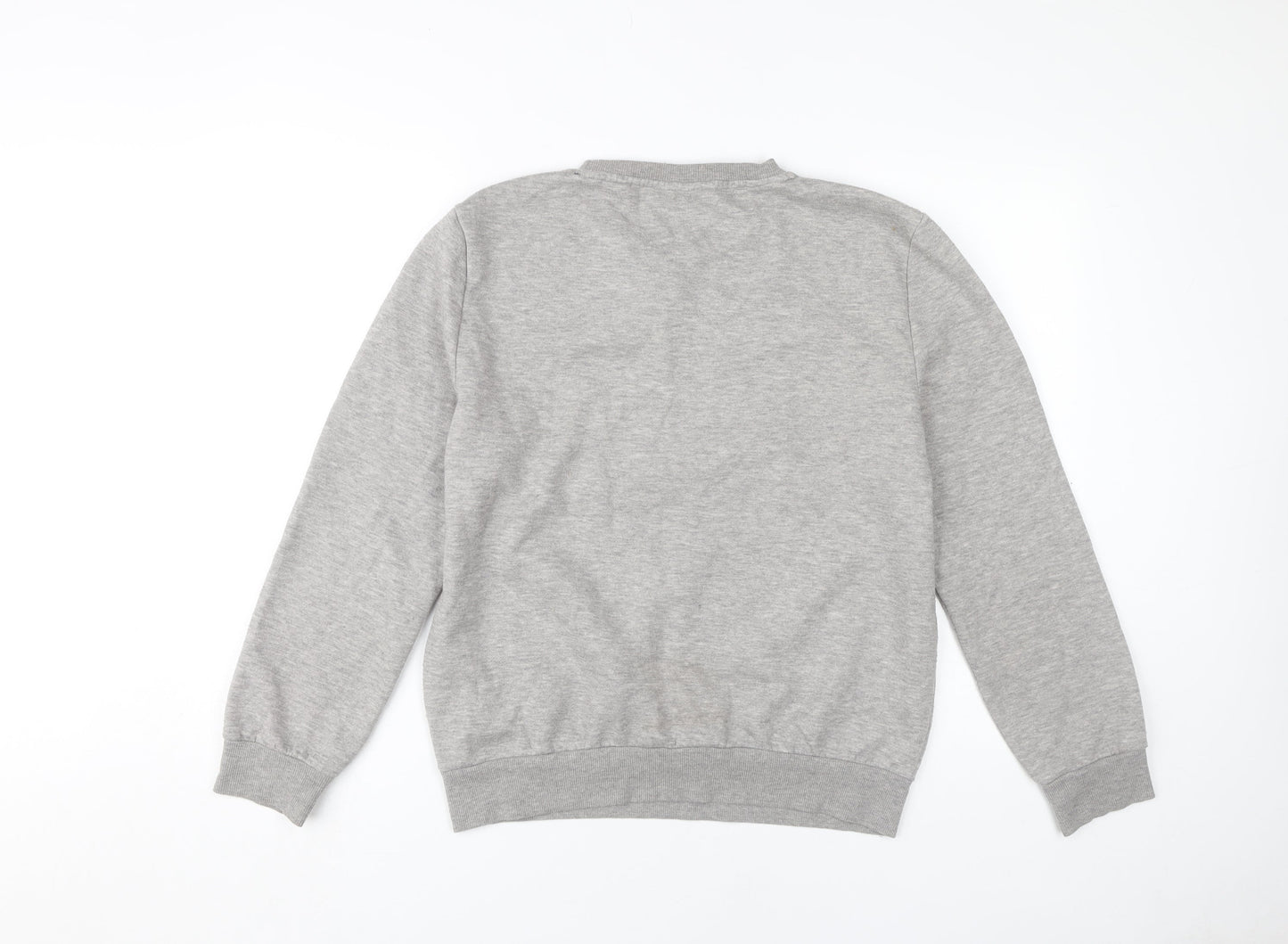 Unisex Adults UK Size M Harry Potter Grey 1/4 Zip Sweatshirt