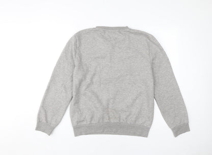 Unisex Adults UK Size M Harry Potter Grey 1/4 Zip Sweatshirt