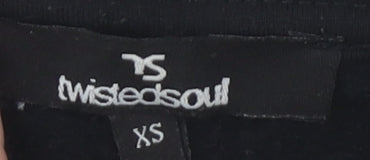 Twisted Soul Men's Black Graphic Print Pullover