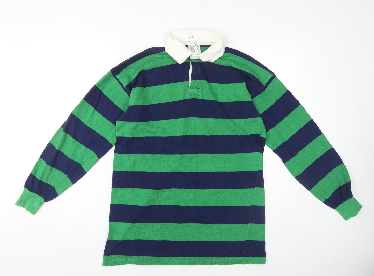 Umbro Men's Green Striped Polo Shirt 112 cm