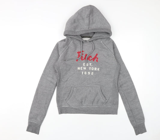 Abercrombie & Fitch Women's Grey Pullover Hoodie Medium