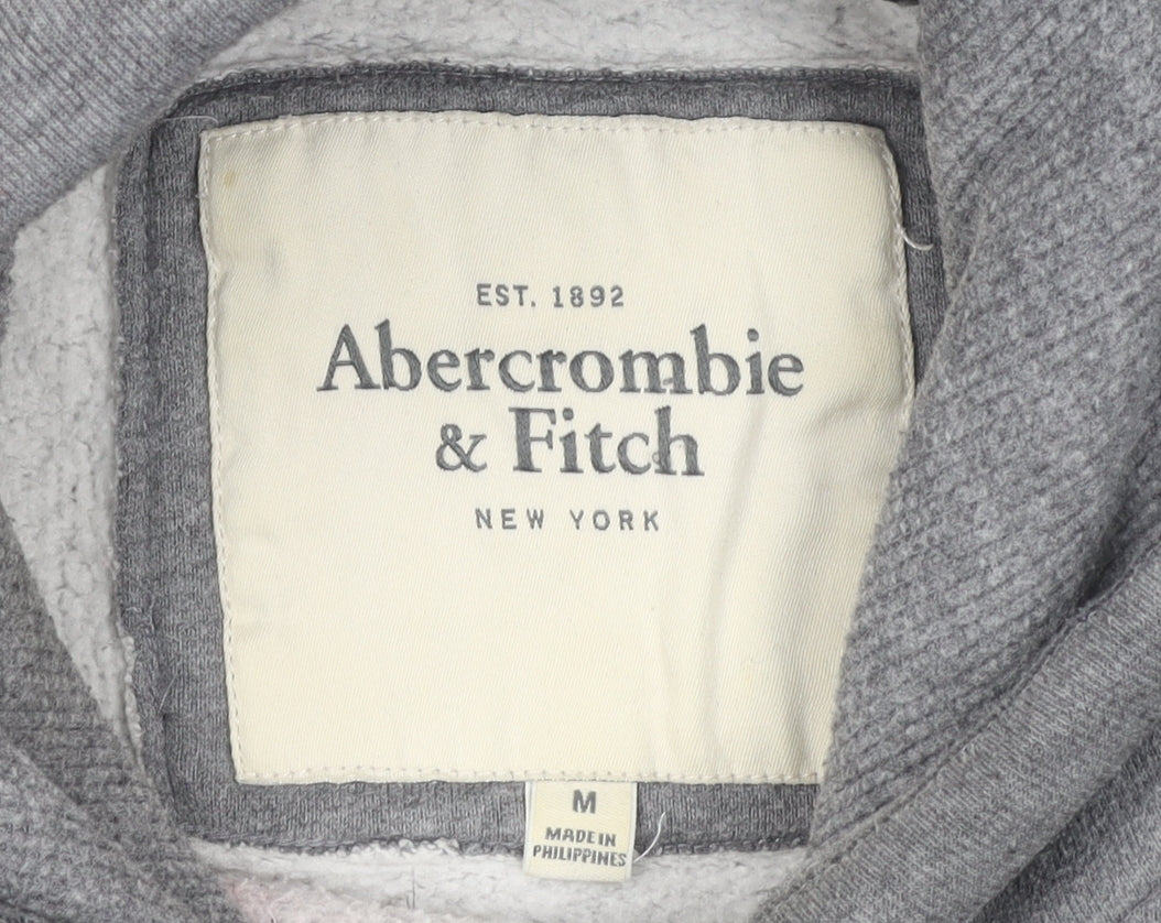 Abercrombie & Fitch Women's Grey Pullover Hoodie Medium