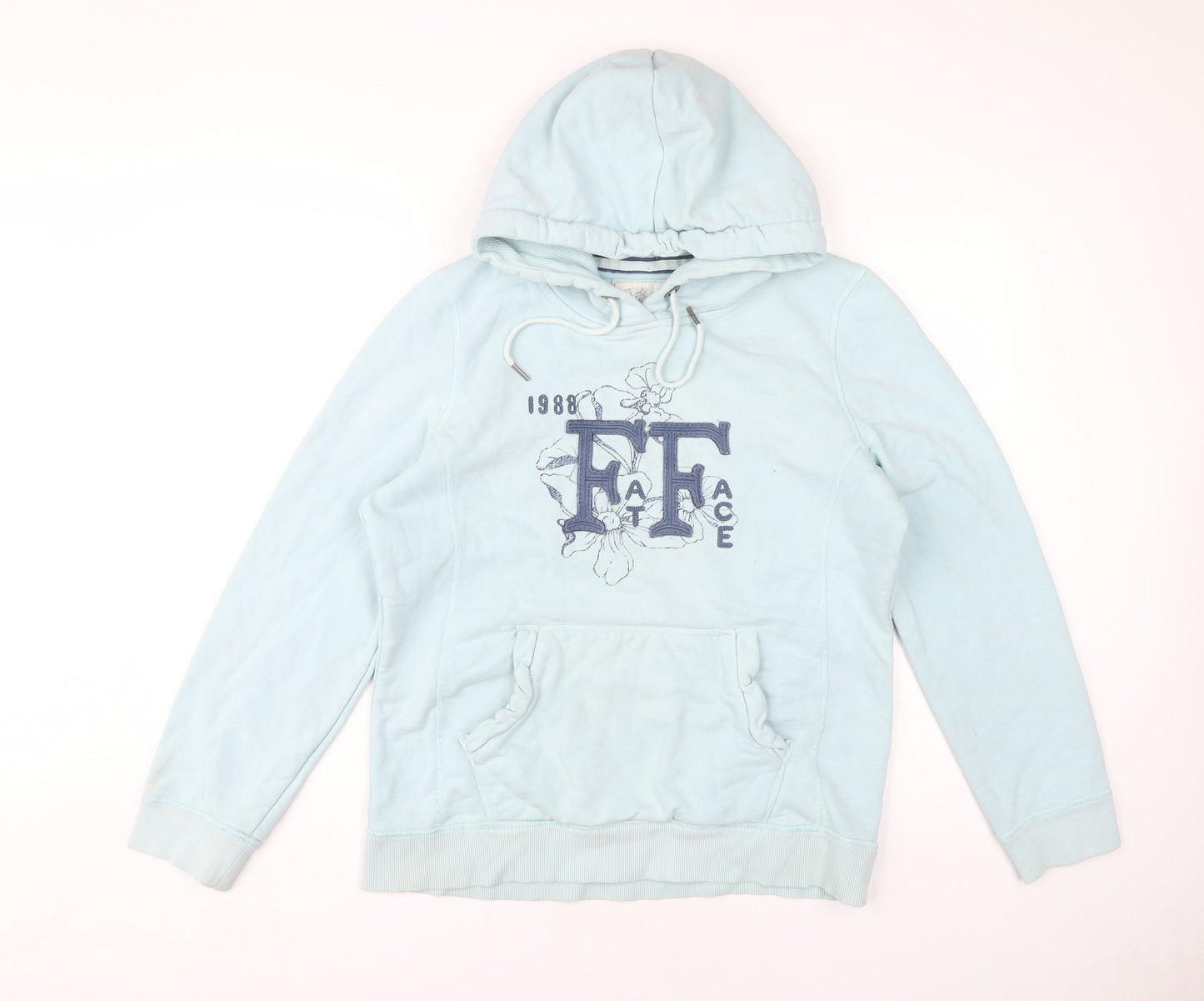 Womens UK Size 12 Fat Face Blue Pullover Hoodie