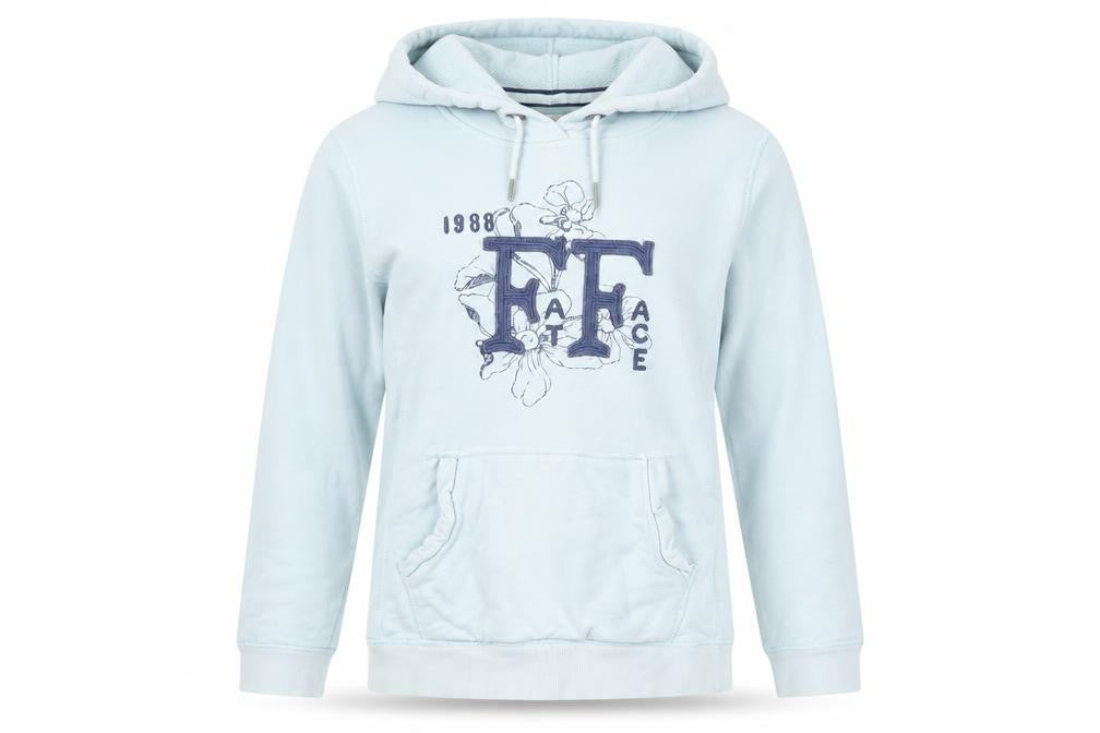FatFace Women's Blue Pullover Hoodie, Size 12, Casual Wear