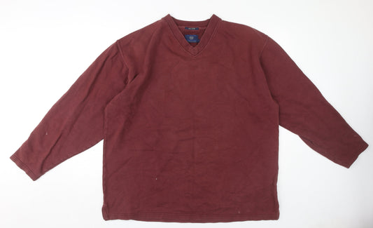 Mens UK Size L Debenhams Red Pullover Sweatshirt