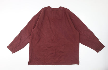 Mens UK Size L Debenhams Red Pullover Sweatshirt