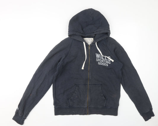 Womens UK Size 14 Jack Wills Blue Full Zip Hoodie