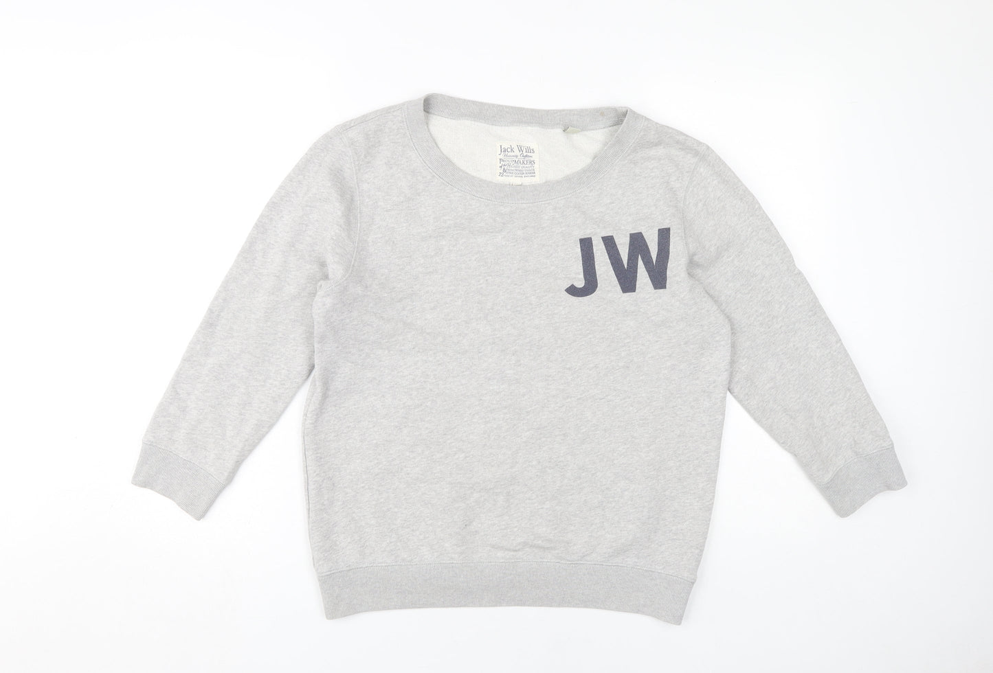 Womens UK Size 10 Jack Wills Grey Pullover Sweatshirt