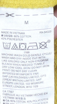 GAP Women's Yellow Pullover Sweatshirt M