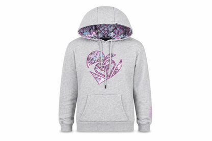 Roxy Girls Grey Hoodie - Pullover, Size 10, Logo Accent
