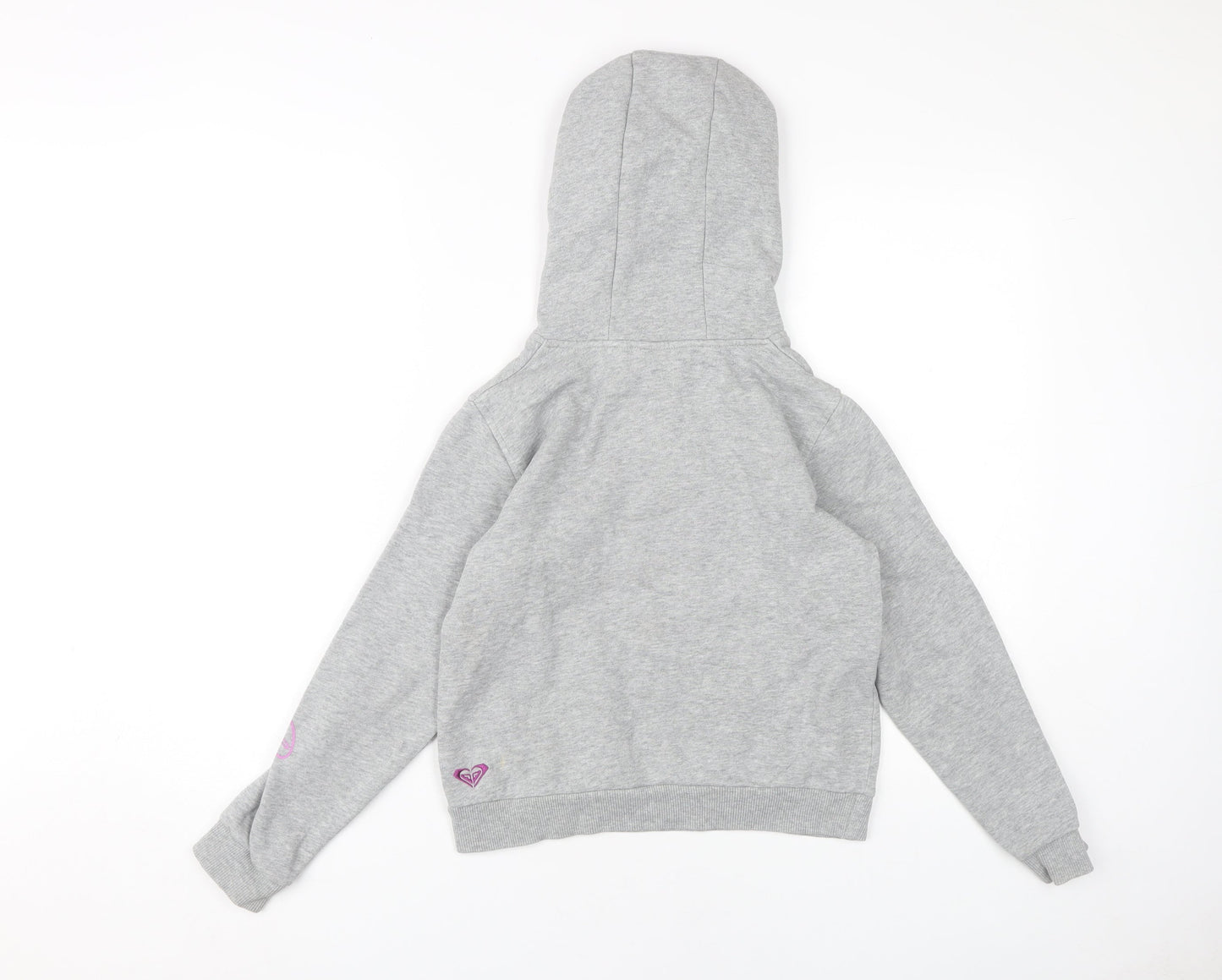 Roxy Girls Grey Hoodie - Pullover, Size 10, Logo Accent