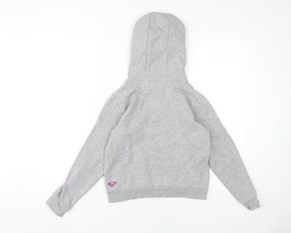 Roxy Girls Grey Hoodie - Pullover, Size 10, Logo Accent