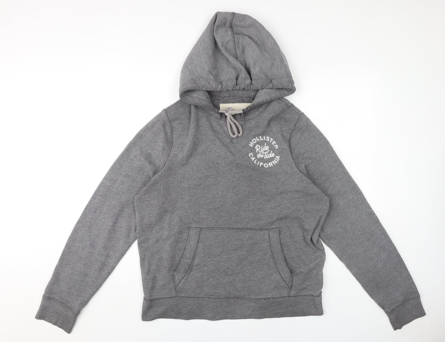 Hollister Women’s Grey Hoodie M - Casual Crew Neck Fleece