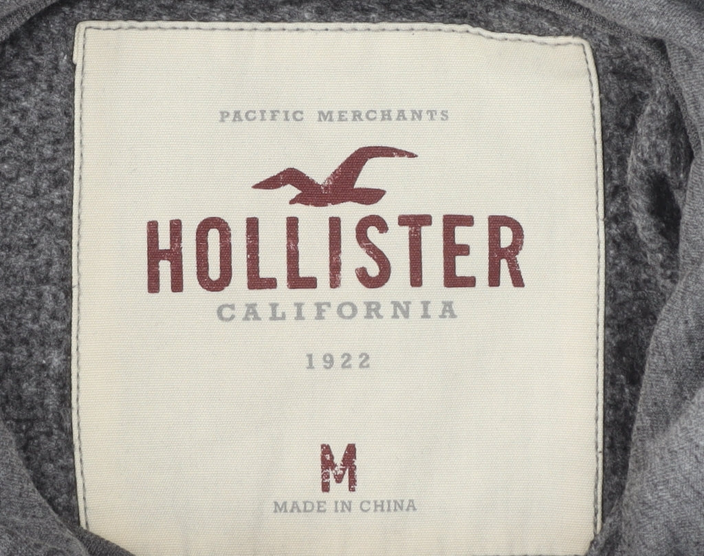 Hollister Women’s Grey Hoodie M - Casual Crew Neck Fleece