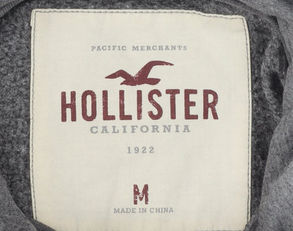 Hollister Women’s Grey Hoodie M - Casual Crew Neck Fleece