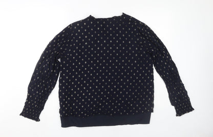 Womens UK Size 14 Crew Clothing Company Blue Basic Blouse