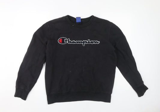 Mens UK Size M Champion Black Pullover Sweatshirt