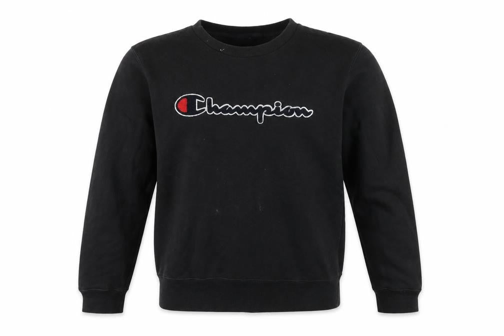 Mens UK Size M Champion Black Pullover Sweatshirt