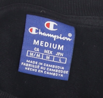 Mens UK Size M Champion Black Pullover Sweatshirt