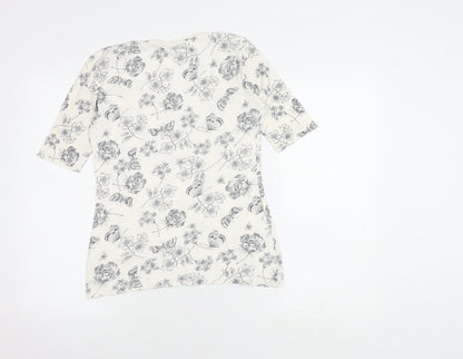 Womens UK Size 10 Marks and Spencer Ivory Basic T-Shirt