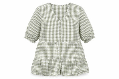 Simply Be. Women's Green Check Tunic, Size 18