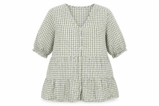 Simply Be. Women's Green Check Tunic, Size 18