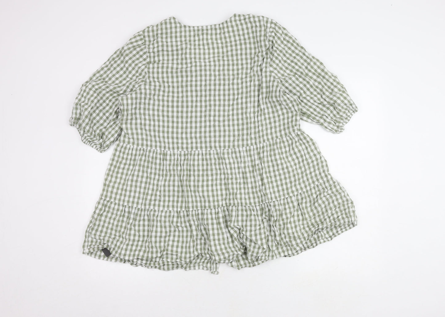 Simply Be. Women's Green Check Tunic, Size 18