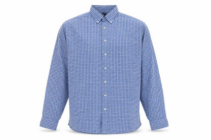 Lands' End Men's Blue Check XL Shirt