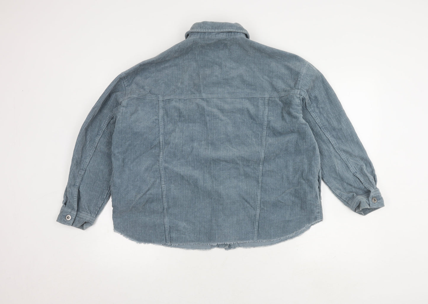 Zara Women's Blue Corduroy Jacket Button Medium
