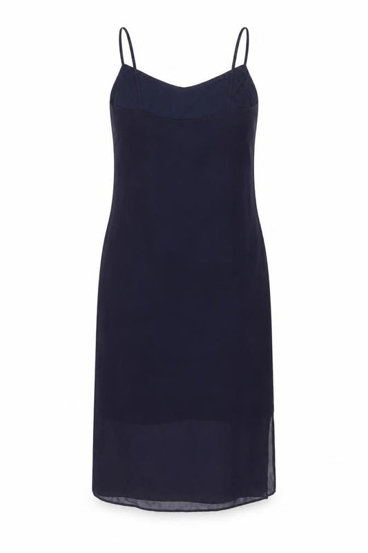 Front view of ASOS Women's Blue Slip Dress, size 10, Sleeveless