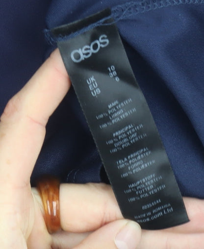 ASOS Women's Blue Slip Dress, Size 10, Sleeveless