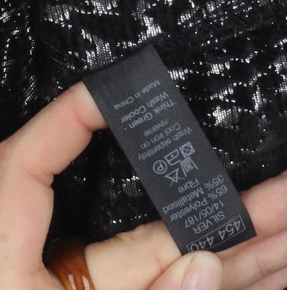 M&Co Women's Black Check Pencil Skirt Size 10