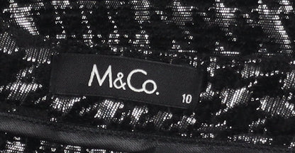 M&Co Women's Black Check Pencil Skirt Size 10