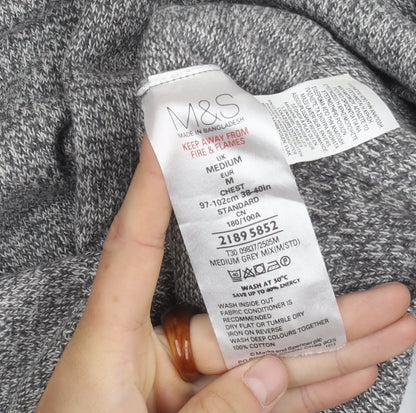 Marks and Spencer Men's Grey Medium Pullover Jumper