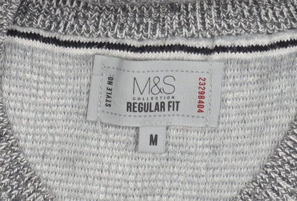 Marks and Spencer Men's Grey Medium Pullover Jumper