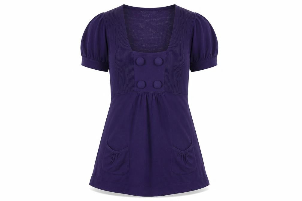 Womens UK Size 10 Warehouse Purple Basic Blouse