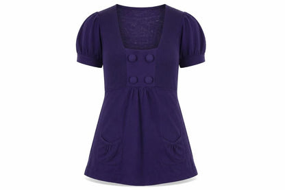 Womens UK Size 10 Warehouse Purple Basic Blouse