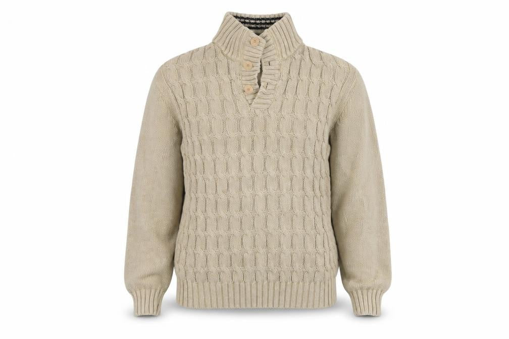 Womens UK Size XL John Lewis Beige Henley Jumper