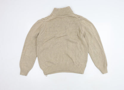 Womens UK Size XL John Lewis Beige Henley Jumper